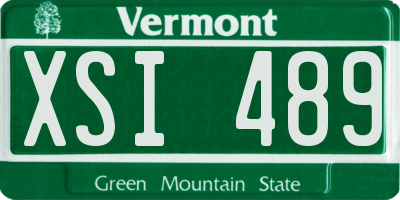 VT license plate XSI489