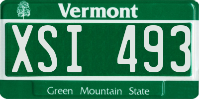 VT license plate XSI493
