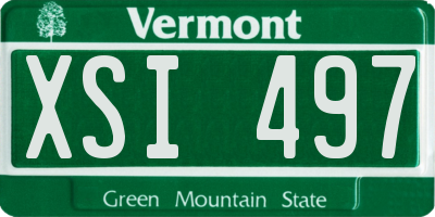 VT license plate XSI497