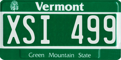 VT license plate XSI499