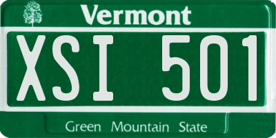 VT license plate XSI501