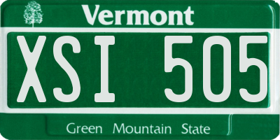 VT license plate XSI505