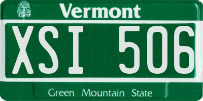 VT license plate XSI506