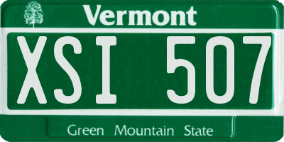 VT license plate XSI507