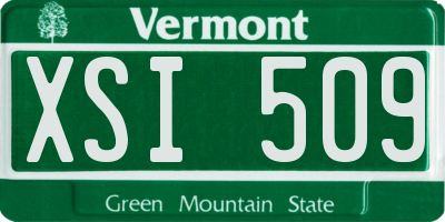 VT license plate XSI509