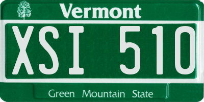VT license plate XSI510