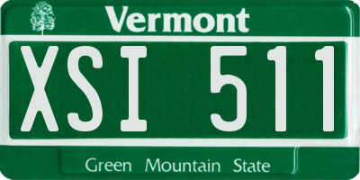 VT license plate XSI511