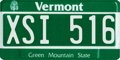VT license plate XSI516