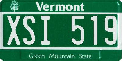 VT license plate XSI519