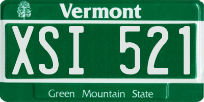 VT license plate XSI521
