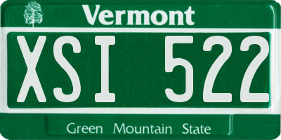 VT license plate XSI522