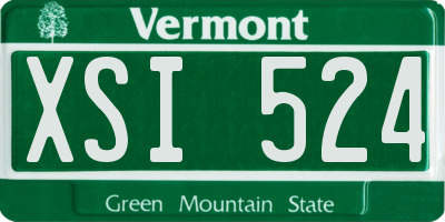 VT license plate XSI524