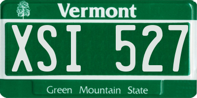 VT license plate XSI527