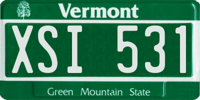 VT license plate XSI531