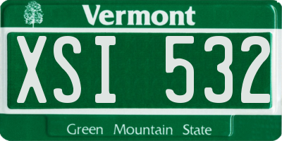 VT license plate XSI532