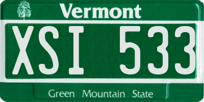 VT license plate XSI533