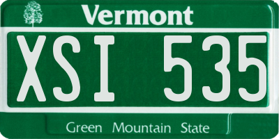 VT license plate XSI535