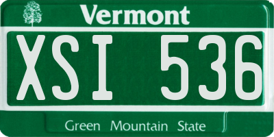 VT license plate XSI536