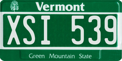 VT license plate XSI539