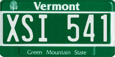 VT license plate XSI541