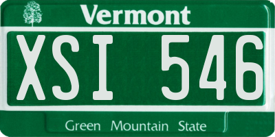 VT license plate XSI546