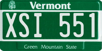 VT license plate XSI551