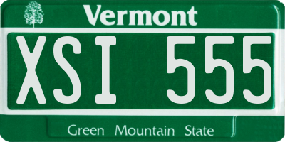 VT license plate XSI555