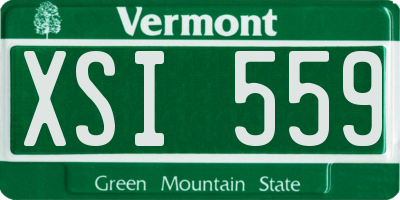 VT license plate XSI559