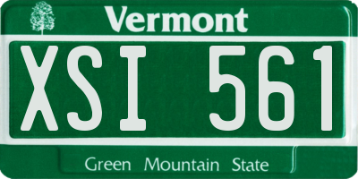 VT license plate XSI561