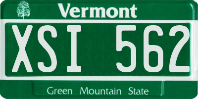 VT license plate XSI562