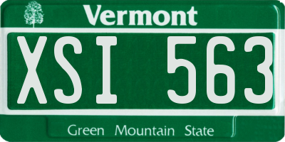 VT license plate XSI563
