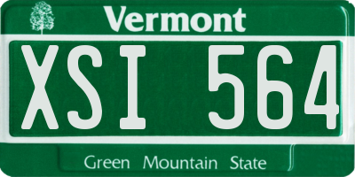 VT license plate XSI564