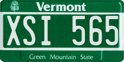 VT license plate XSI565