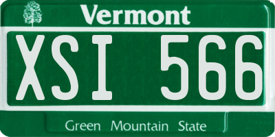 VT license plate XSI566