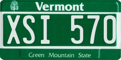 VT license plate XSI570