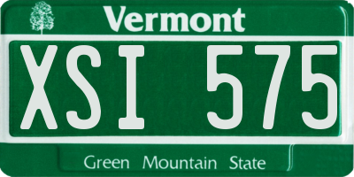 VT license plate XSI575