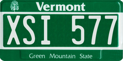 VT license plate XSI577