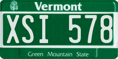 VT license plate XSI578