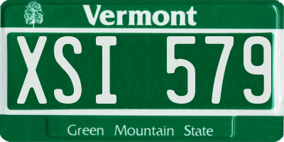 VT license plate XSI579