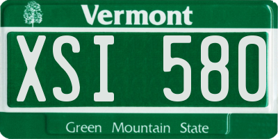 VT license plate XSI580
