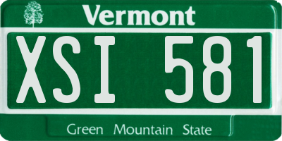 VT license plate XSI581