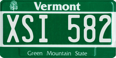 VT license plate XSI582