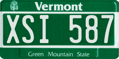 VT license plate XSI587