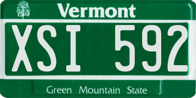VT license plate XSI592