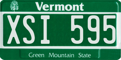 VT license plate XSI595