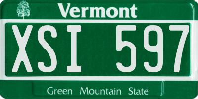 VT license plate XSI597