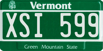VT license plate XSI599