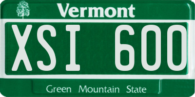VT license plate XSI600
