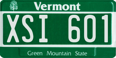 VT license plate XSI601