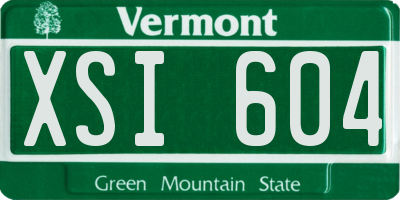 VT license plate XSI604